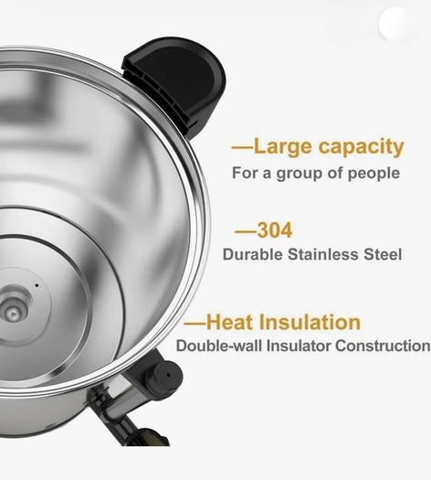Commercial stainless steel Coffee Urn 16L 110cups Double Wall Stainless steel Large Coffee Maker