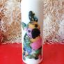 Large brand new unscented ivory decorative pillar candle french bulldog spring birthday new home gift Image 2