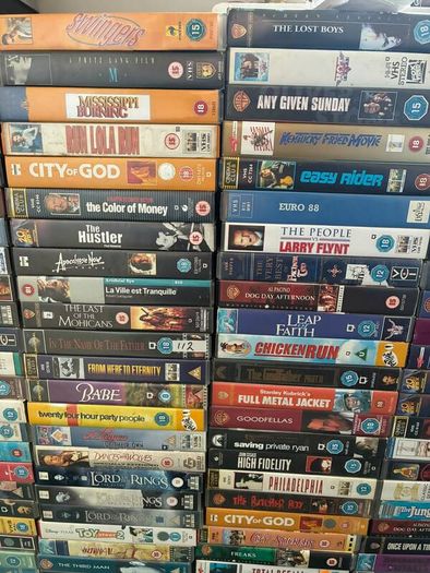 Entire VHS collection (200+ classic titles) plus working VHS player