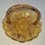 Art deco amber glass basket Image 3