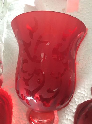 3 Piece Red Votive Candle Set