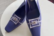 Vintage Celia Rubio Leather Sling Backs