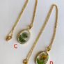 Flower epoxy resin necklace Gold Necklace Image 4