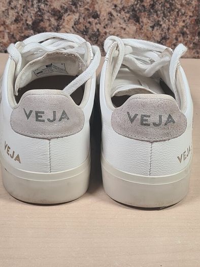 Womens VEJA CAMPO trainers runners white leather grey suede Logo Size UK 5 EU 38 (AT1)
