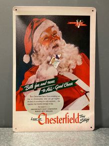 Chesterfield Christmas Tin Metal sign