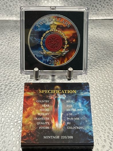 1oz Fine 9999 Silver Bullion Sword of fire and Ice 2023.