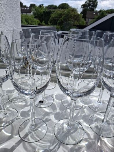 John Rocha Waterford Crystal Weft Flow white wine glasses x 6