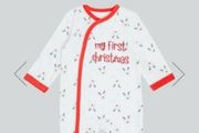 My first christmas baby sleepsuit and hat
