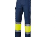 Velilla Vl157 - High-visibility Two-tone Pants - Navy/fluo Yellow