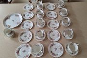 Royal Albert Moss Rose 33 piece tea set