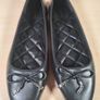 Womens Michael Kors Nori Flat Black Leather Ballet Pumps Slip On Shoes Size Uk 8 Eu 40-41 Brand New In Box Image 3