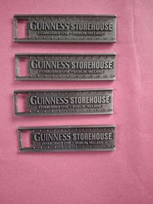 4 X Guinness Metal Bottle Openers  Dublin Ireland  Beer