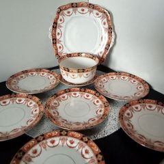 Royal Albert  Crown China Imari Plates and Sugar bowl