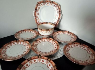 Royal Albert  Crown China Imari Plates and Sugar bowl