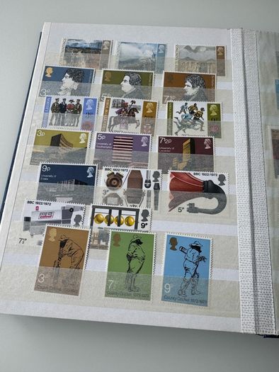 UK collection in stamp album