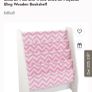 Kids pink & white chevron bookcase Image 7