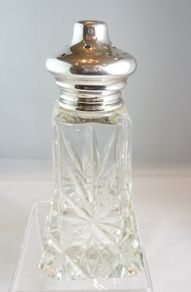 Antique Sterling Silver Topped Sugar Shaker/Sifter, London 1915, Henry Hobson & Sons