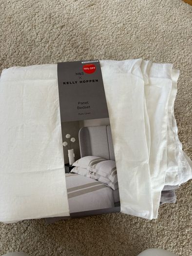 Brand New M&S Kelly Hoppen Super King Linen Bedset