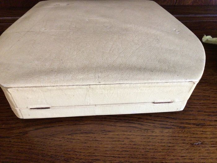 Vintage 1950s Swiss musical ballerina dressing table manicure Box