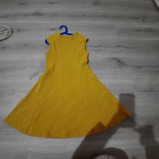 M&S mustard color dress size 11-12 years