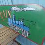 Large Old handpainted Signage Trains Image 9