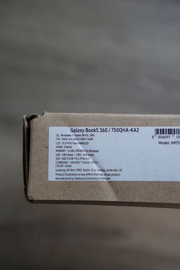 New Samsung Galaxy Book5 360 15.6" | Ultra 7 256V (Lunar Lake) | 47 TOPS AI | 16GB MoP | 512GB