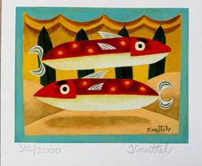 Pristine Graham Knuttel Limited Edition Prints - Red Spotted Fish & Rum Punch