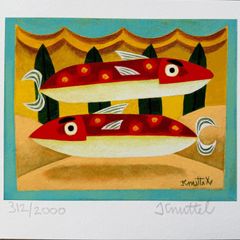 Pristine Graham Knuttel Limited Edition Prints - Red Spotted Fish & Rum Punch