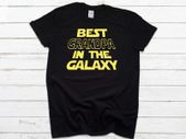 Best Grandpa in the Galaxy Shirt Movie Shirt Fathers Day Gift Birthday Gift Mens Shirt Star Wars