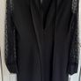 Next Black dress with Sheer detailed Sleeves Image 2