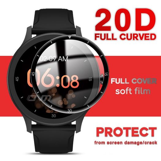 20D Screen Protector for Ticwatch GTA  Smart Watch Full Cover Curved Anti-scratch Soft Protective Film Not Glass