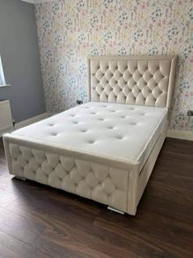 Hilton Double & King Size Bed Frame With Mattress Opt