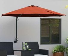 Garden Parasol Manual Terracotta 248 x 248 x 148 cm