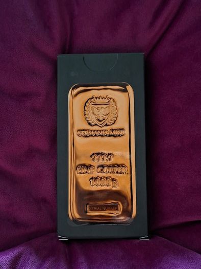 Germania Mint 1kg Copper Bar .999 Fine Copper Collectible Bullion