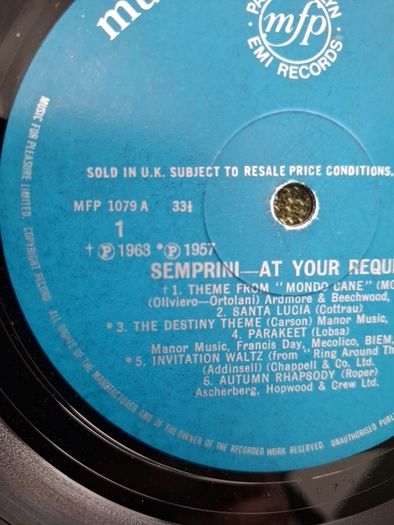 Semprini At Your Request Vinyl LP from 1966