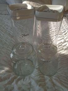 Food storage containers and pretty jars