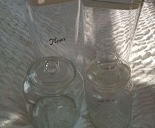 Food storage containers and pretty jars
