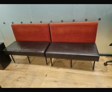 Faux Leather Upholstered Bench (Set of 2)