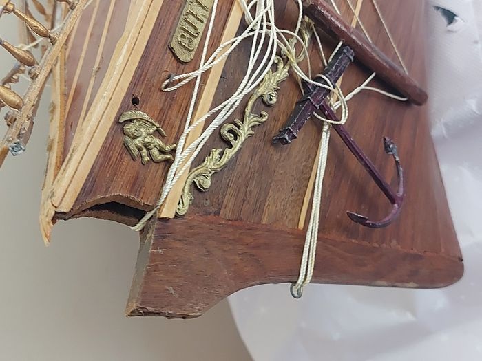 Large Timber  crafted model of the Cutty Sark, A speedy Clipper Sailboat that transported TEA in the late 19thy century