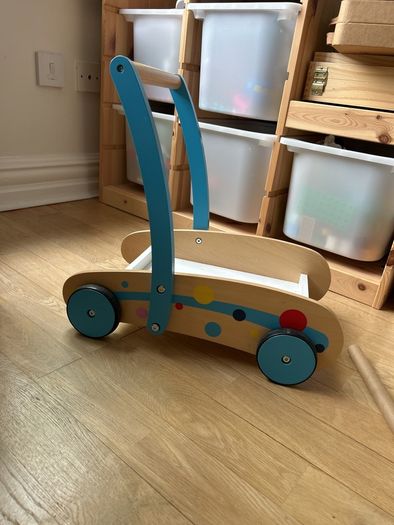 Toddler wooden trolley/walker