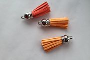 Faux leather tassel for making jewelry and other crafts 3pcs NEW