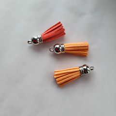 Faux leather tassel for making jewelry and other crafts 3pcs NEW