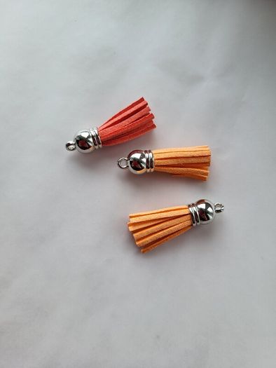 Faux leather tassel for making jewelry and other crafts 3pcs NEW