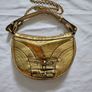 Zara Gold Patent Leather Shoulder Bag Image 2