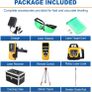 Rotary Laser Level Kit, 360 Degree Automatic Self Leveling Green Beam Horizontal Laser Transit, with Aluminum Tripod & Grade Rod, 500m Image 3