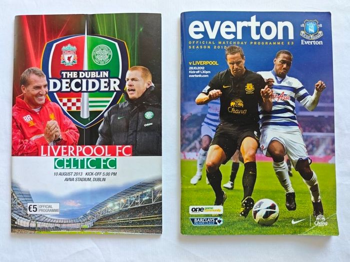 2 Liverpool FC Programmes The Dublin Decider 2013 Aviva  Everton v Liverpool Derby 2012