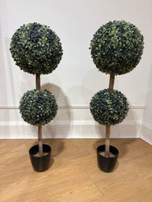 Artificial topiary plants x 2