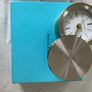 TIFFANY & Co Round Swivel Top Desk Travel Alarm Clock w/Date Image 4