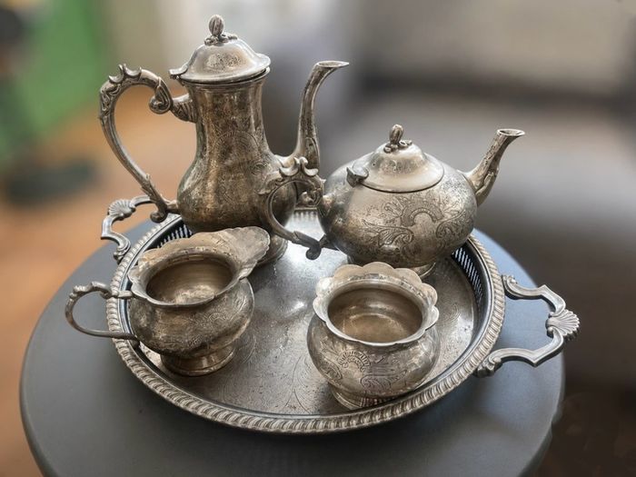 Antique silver plated tea set
