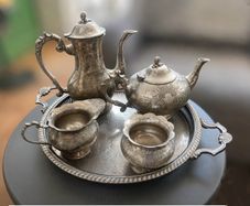 Antique silver plated tea set
